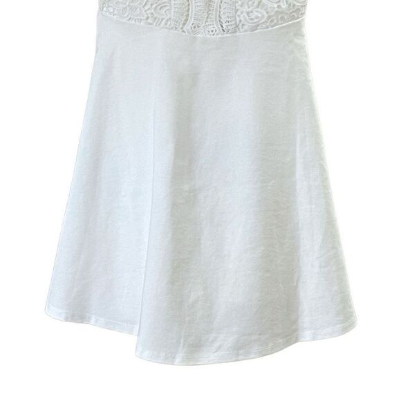 Lulus I Promise White Lace Mesh Cut-out Wedding Bridal Skater Dress Size Small - Picture 8 of 16